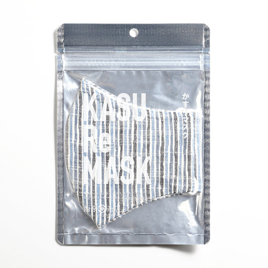 KASU Re MASK かすリマスク【アクアグレイよろけ縞】