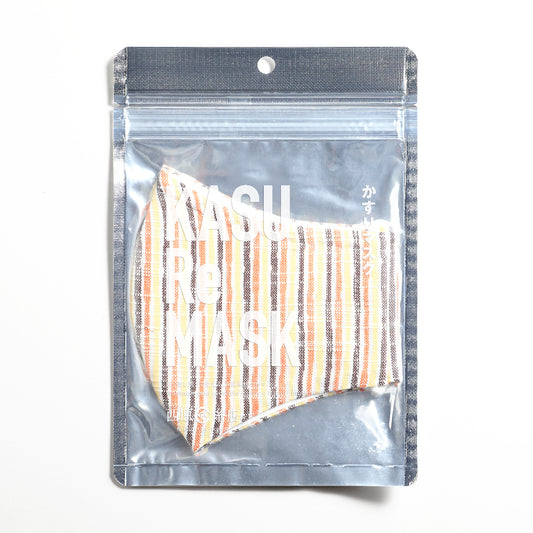KASU Re MASK かすリマスク【マルチオレンジよろけ縞】